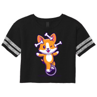 Cute Corgi Playing Bone With Bike Boy Scorecard Crop Tee | Artistshot