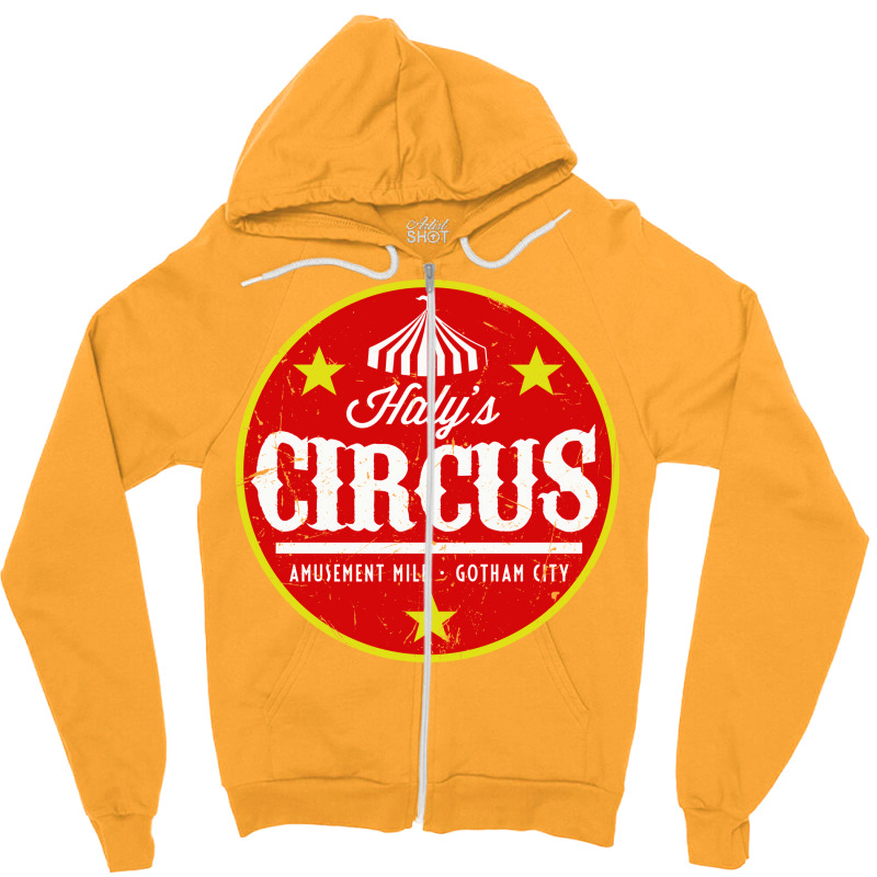 Halys Circus Distressed Aesthetic Zipper Hoodie | Artistshot