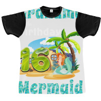 Cute Mermaid Gramma Of The 16th Birthday Nature Graphic T-shirt | Artistshot