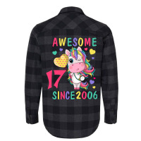 Cute Unicorn Awesome 17th Birthday Since 2006 Cute Flannel Shirt | Artistshot