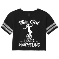 This Girl Loves Unicycling Monocycle Unicycler Uni Scorecard Crop Tee | Artistshot