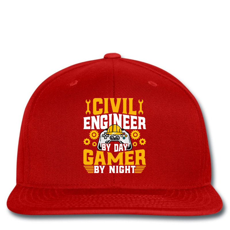 Civil Engineer Gamer Funny Video Game Lover Civil Printed hat by izetecabangp | Artistshot