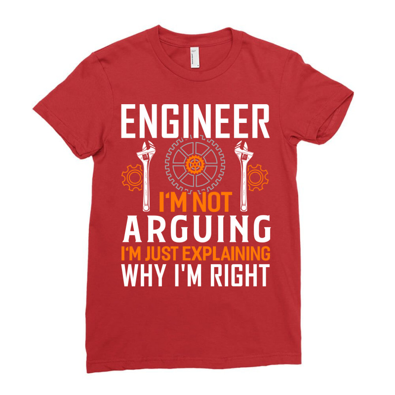 Engineer Engineering Profession Mechanical Gift Re Ladies Fitted T-Shirt by hanaraovroy | Artistshot