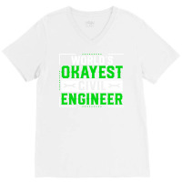 Funny Civil Engineering World Okayest Civil Engine V-neck Tee | Artistshot