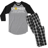 Funny Engineering Shirts Im Not Arguing Im Just Ex Men's 3/4 Sleeve Pajama Set | Artistshot