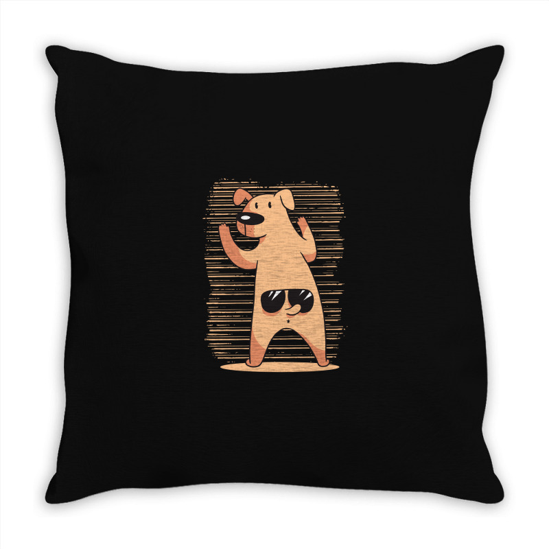 Dog Tail Glasses Throw Pillow | Artistshot