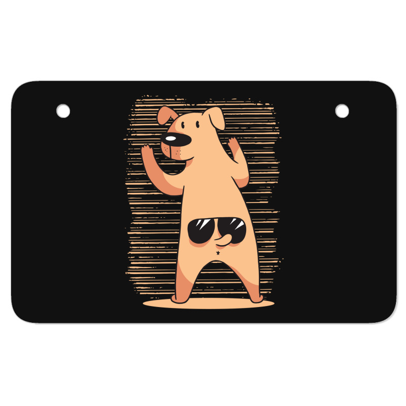 Dog Tail Glasses Atv License Plate | Artistshot