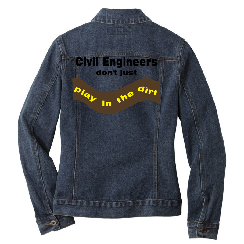 Civil Engineers Play Tumblr Ladies Denim Jacket by izetecabangp | Artistshot