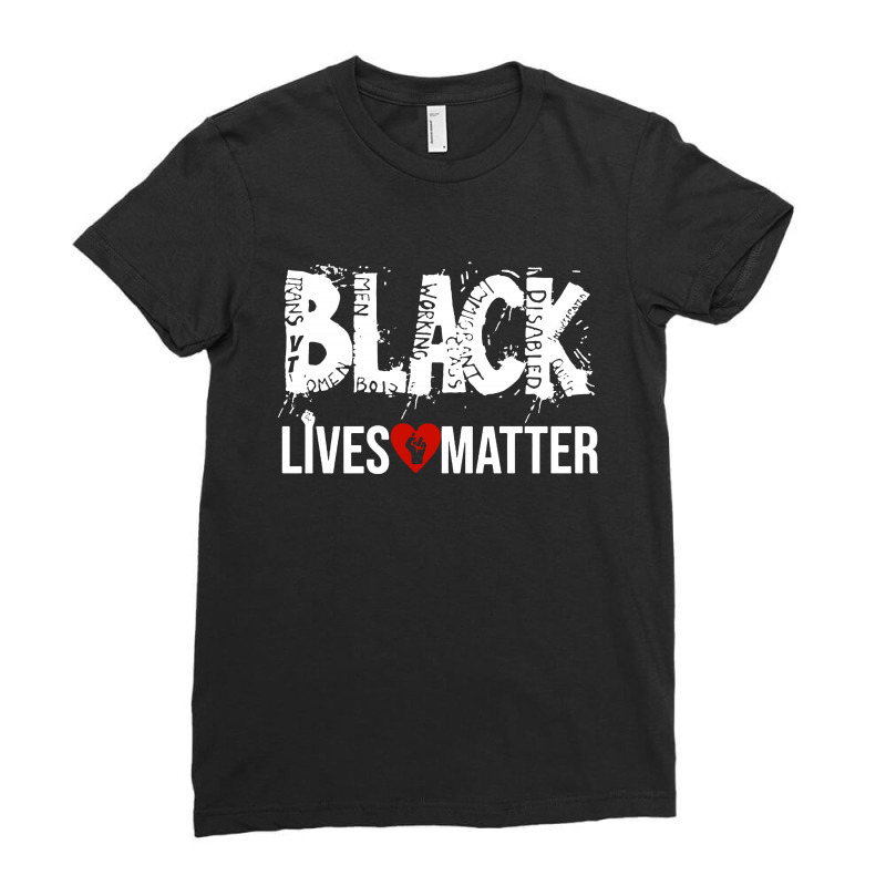 Justice For George Floyd Blm For Dark Ladies Fitted T-Shirt by Kamprett Apparel | Artistshot