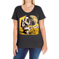 Astronaut Surveyor And Civil Engineering Retro Ladies Curvy T-shirt | Artistshot