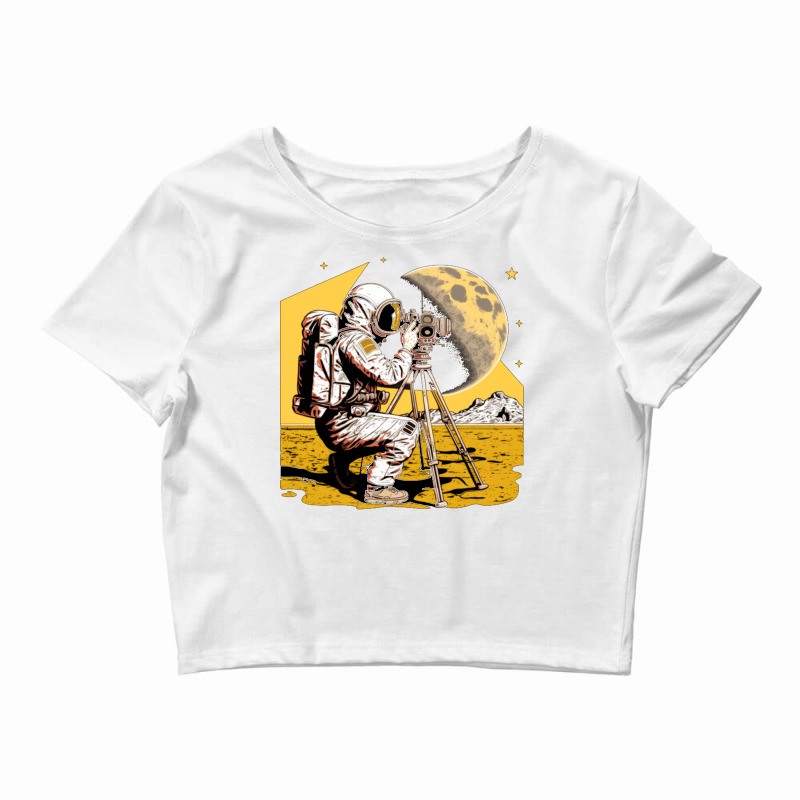 Astronaut Surveyor And Civil Engineering Retro Crop Top by quinneahsm1 | Artistshot