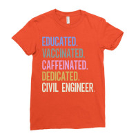 Civil Engineer Retro Vaccination Design Ladies Fitted T-shirt | Artistshot