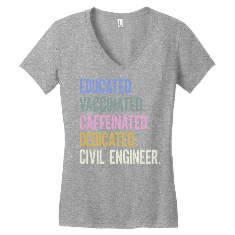 Civil Engineer Retro Vaccination Design Women's V-Neck T-Shirt by potelskaper1 | Artistshot