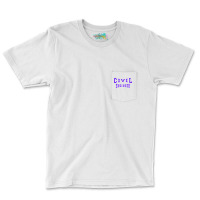 Civil Engineer In Purple Color Text 70s Pocket T-shirt | Artistshot