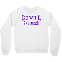 Civil Engineer In Purple Color Text 70s Crewneck Sweatshirt | Artistshot