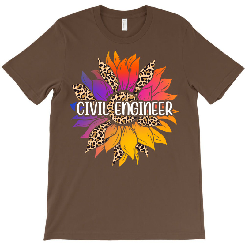 Civil Engineer Sunflower 80s T-shirt | Artistshot