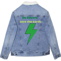 Environmental Awareness Design In Support Of Clima Unisex Sherpa-lined Denim Jacket | Artistshot