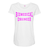 Biomedical Engineer In Pink Color Text Boy Maternity Scoop Neck T-shirt | Artistshot