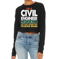 Civil Engineer Nostalgia 80s Cropped Sweater | Artistshot