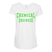 Chemical Engineer In Green Color Text Trending Maternity Scoop Neck T-shirt | Artistshot