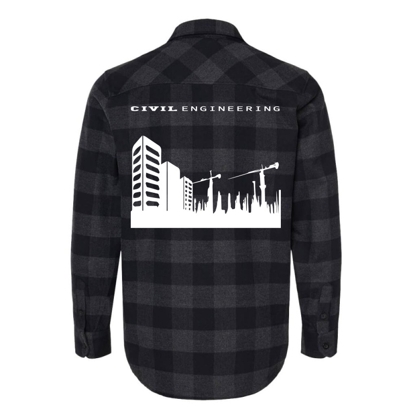 Civil Engineering Building Tower Crane Engineer De Flannel Shirt | Artistshot