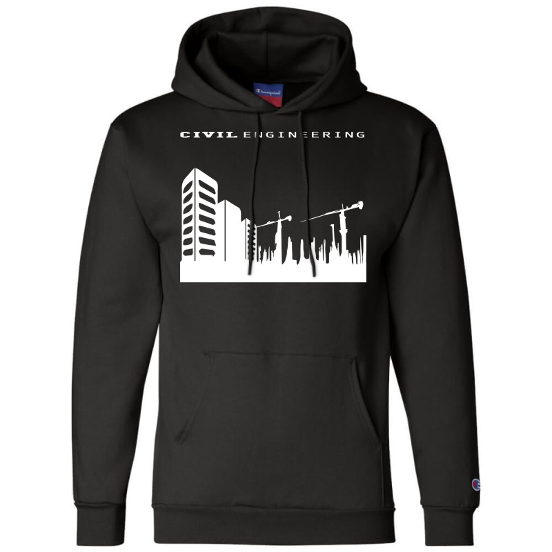 Civil Engineering Building Tower Crane Engineer De Champion Hoodie | Artistshot