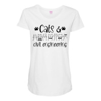 Cats Civil Engineering Tumblr Maternity Scoop Neck T-shirt | Artistshot