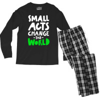 Go Green Small Acts Change The World Zero Waste Ec Men's Long Sleeve Pajama Set | Artistshot