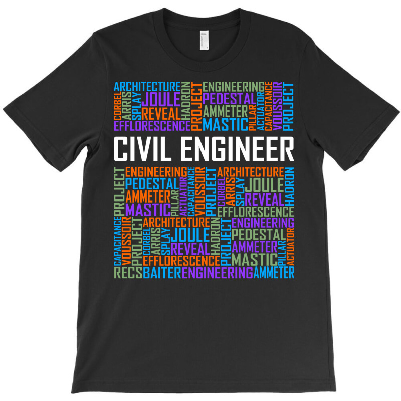 Civil Engineer Words Girl T-Shirt by gerezzdralad | Artistshot