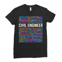 Civil Engineer Words Girl Ladies Fitted T-shirt | Artistshot