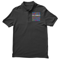 Civil Engineer Words Girl Men's Polo Shirt | Artistshot