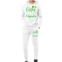 One Lucky Civil Engineer Shamrock Leprechaun Hat S Hoodie & Jogger Set | Artistshot