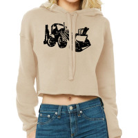 Excavator Driver Excavator Front Loader Sayings Lo Cropped Hoodie | Artistshot