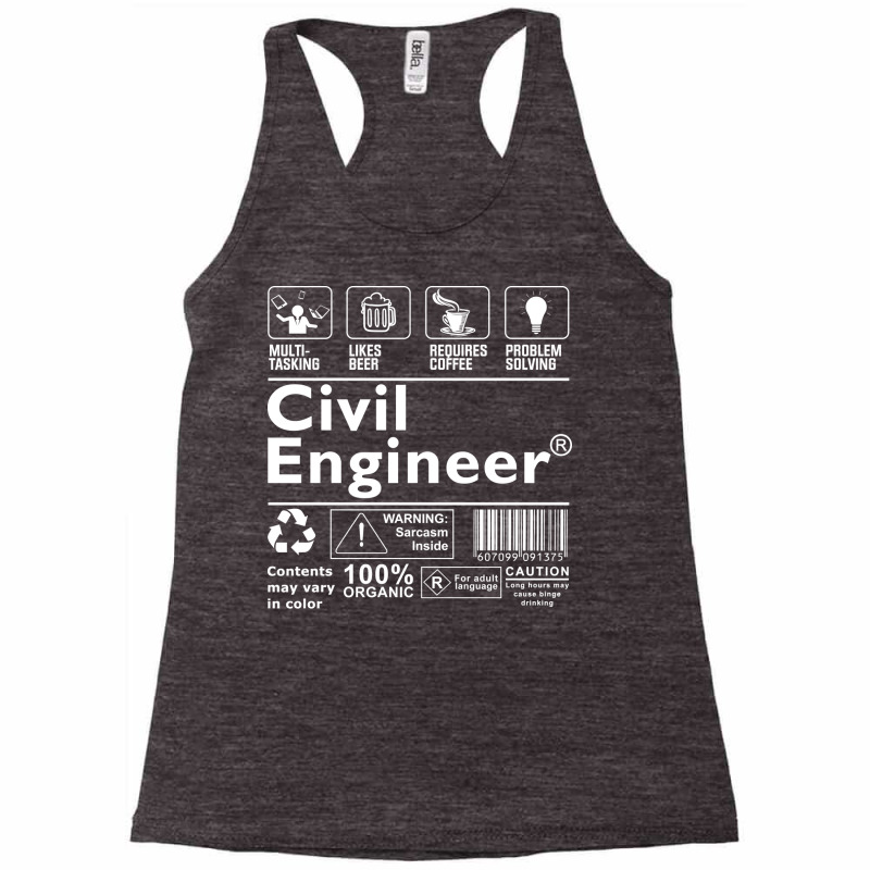 I Am A Civil Engineer Tshirt Funny Racerback Tank by jojeancobusa | Artistshot