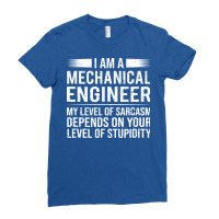 Mechanical Engineer Level Of Funny Sarcasm Gift Ladies Fitted T-shirt | Artistshot