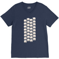 Adorable Polar Bear Pattern On White Hippie V-neck Tee | Artistshot