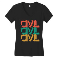 Retro Civil 70s Women's V-neck T-shirt | Artistshot