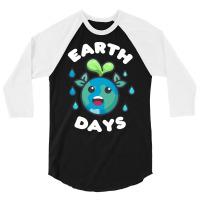 Earth Day Cute Hipster 3/4 Sleeve Shirt | Artistshot