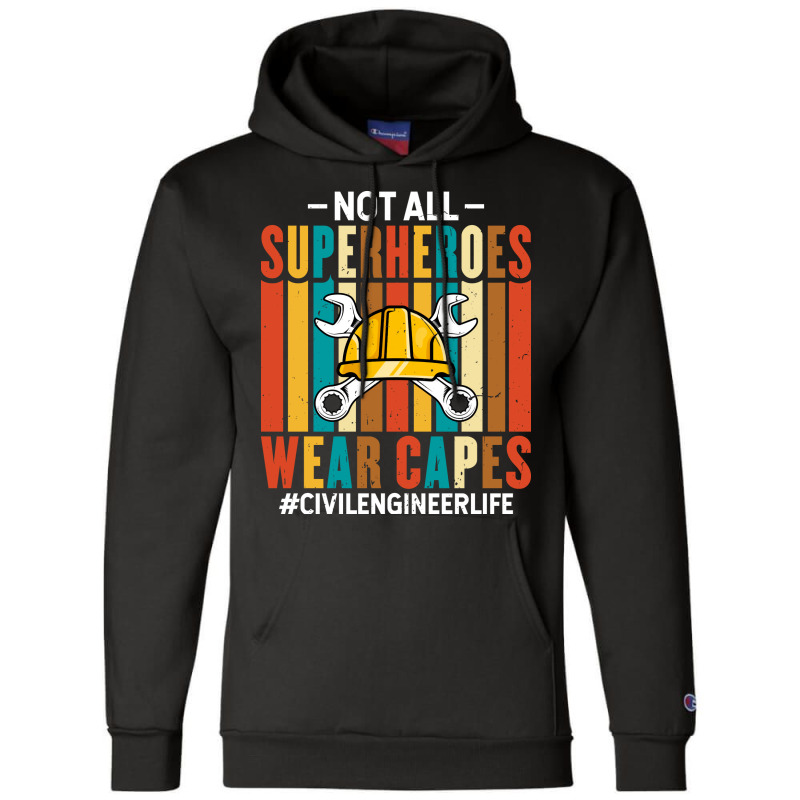 Proud Civil Engineer Life Funny Retro Civil Engine Champion Hoodie by zemkamajoor1 | Artistshot