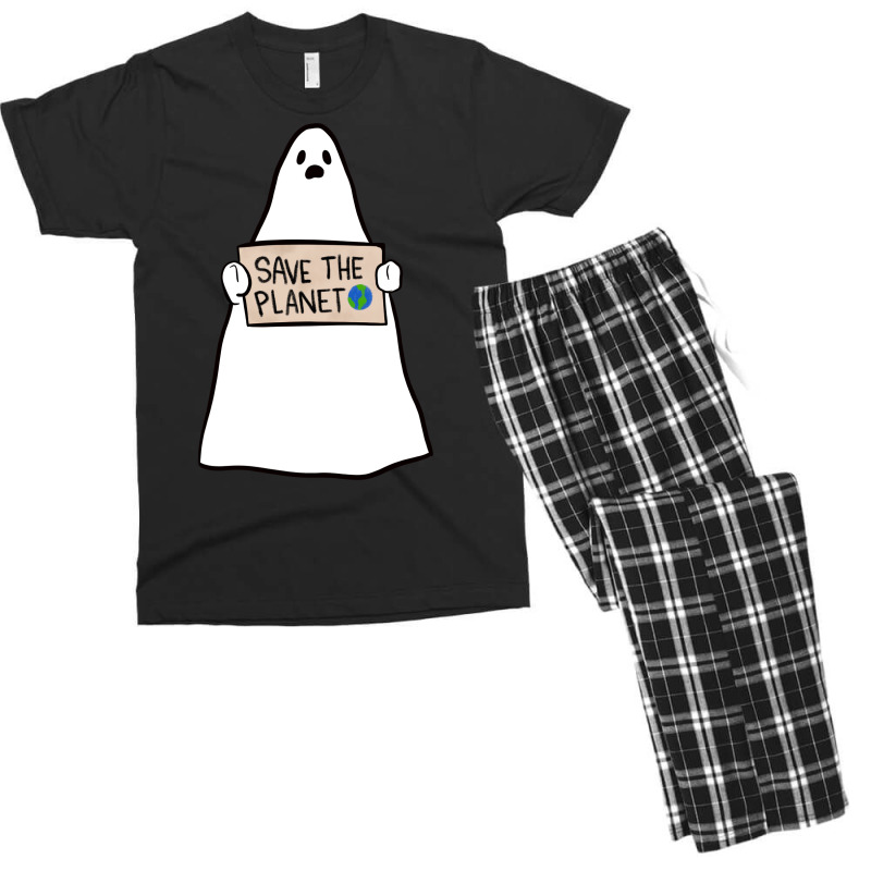 Climate Change Ghost Halloween Summer Men's T-shirt Pajama Set | Artistshot