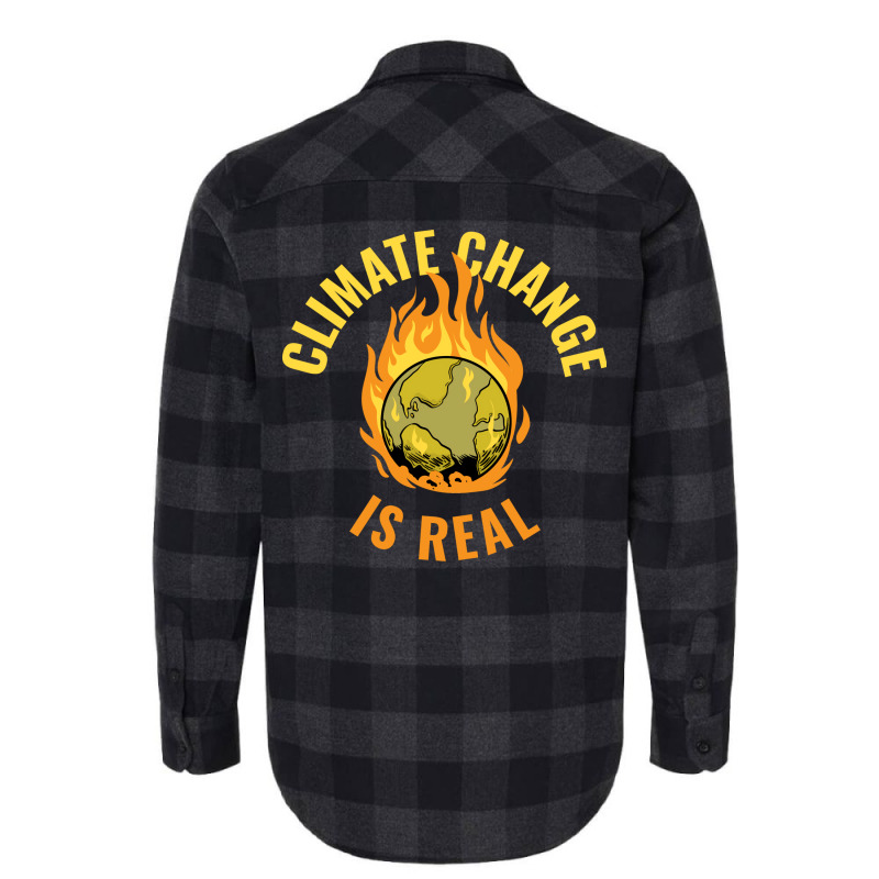 Climate Change Is Real Funny Global Warming Gift S Flannel Shirt | Artistshot