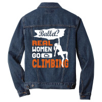 Climbing Rock Climber Climb Bouldering Gift Cute Men Denim Jacket | Artistshot