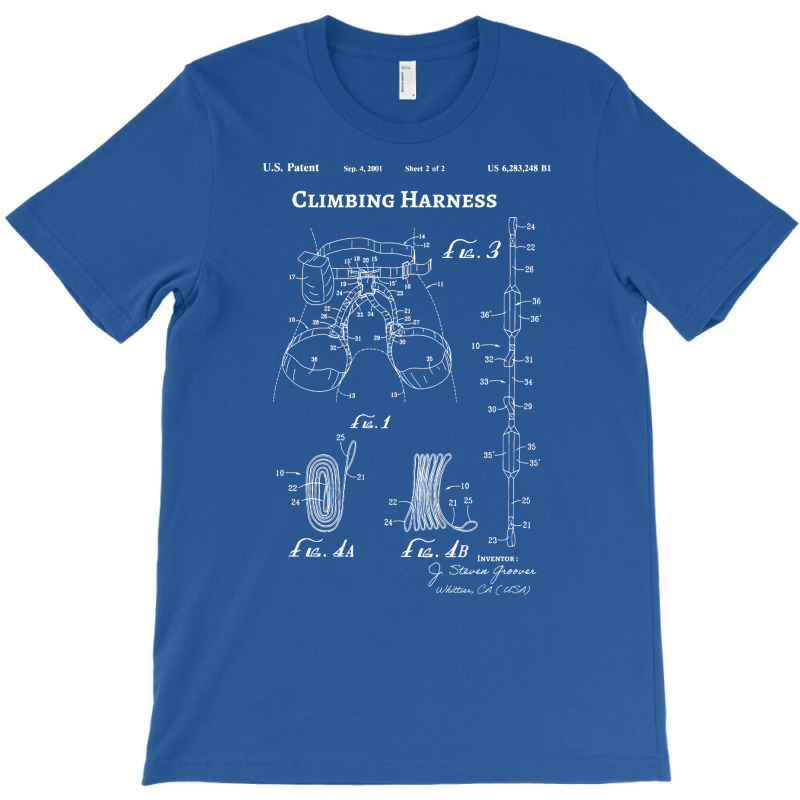 Climbing Harness Patent Rock Climbing Patent Rock T-shirt | Artistshot