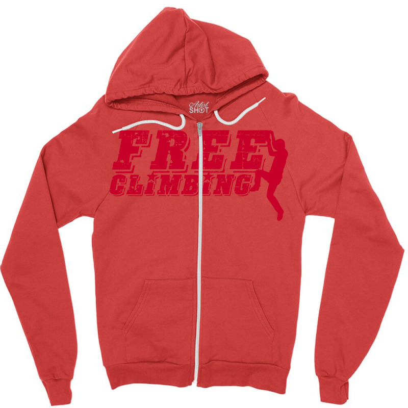 Free Climbing Bouldering Sport Climbing Rope Climb Zipper Hoodie | Artistshot