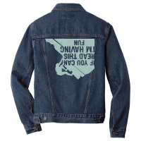 Climbing Climber Rock Climbing Im Having Fun Girl Men Denim Jacket | Artistshot