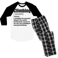 Climbing Girl Coach Gift Perfect Present For Mothe Men's 3/4 Sleeve Pajama Set | Artistshot