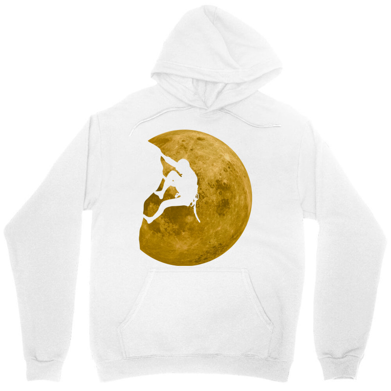 Climbing Bouldering Full Moon Climber Boulder Cute Unisex Hoodie | Artistshot