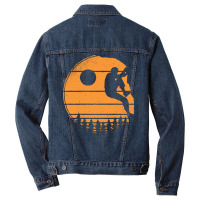 Bouldering Climber Outdoor Rock Climbing Travel Men Denim Jacket | Artistshot