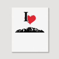 I Love Mountains Climbing Mountain Outdoors Nature Portrait Canvas Print | Artistshot