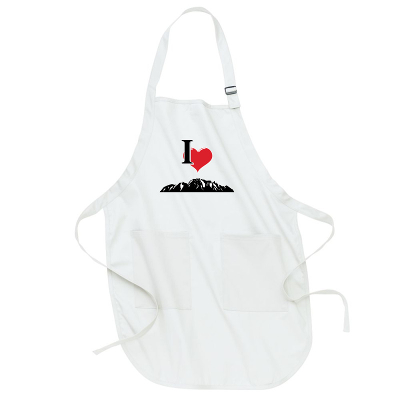 I Love Mountains Climbing Mountain Outdoors Nature Full-length Apron | Artistshot